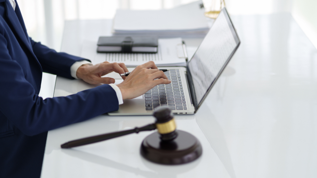 Attorney updating law firm website pages for stronger search visibility