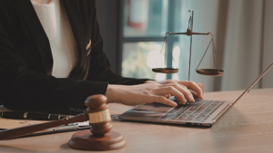 Attorney working online to improve law firm visibility in local search