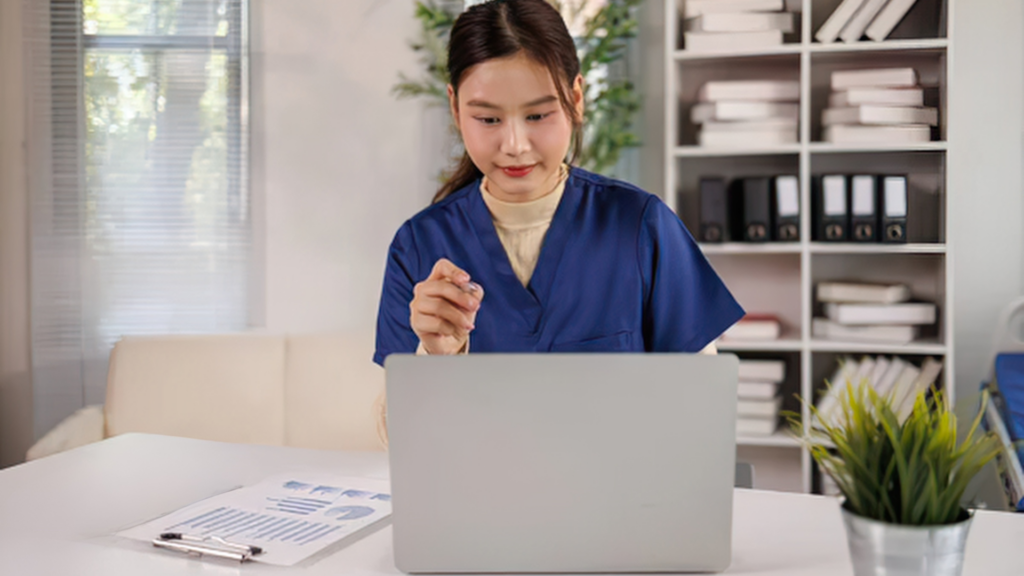 Chiropractor reviewing directory listings to confirm accurate business details