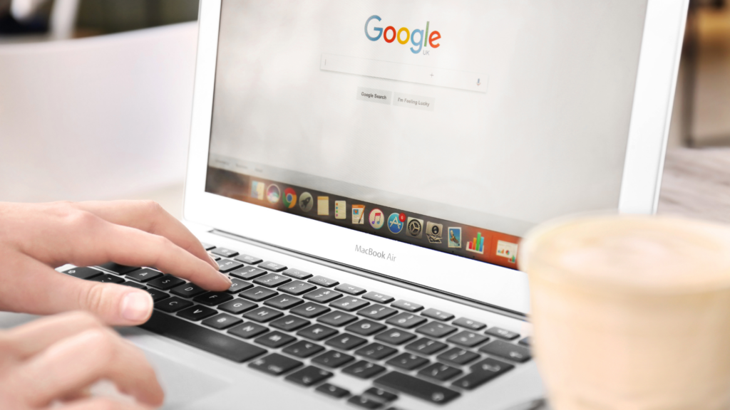 Person about to search for a local business on Google