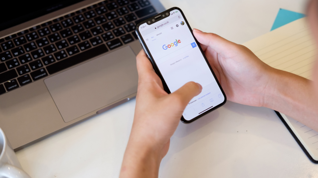 Testing mobile search visibility on a smartphone browser