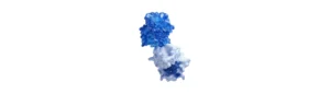 blue and white molecule
