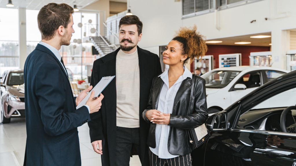Buyers reviewing inventory after finding a dealership through search