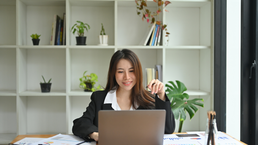 Insurance agent reviewing location-specific data across multiple market areas
