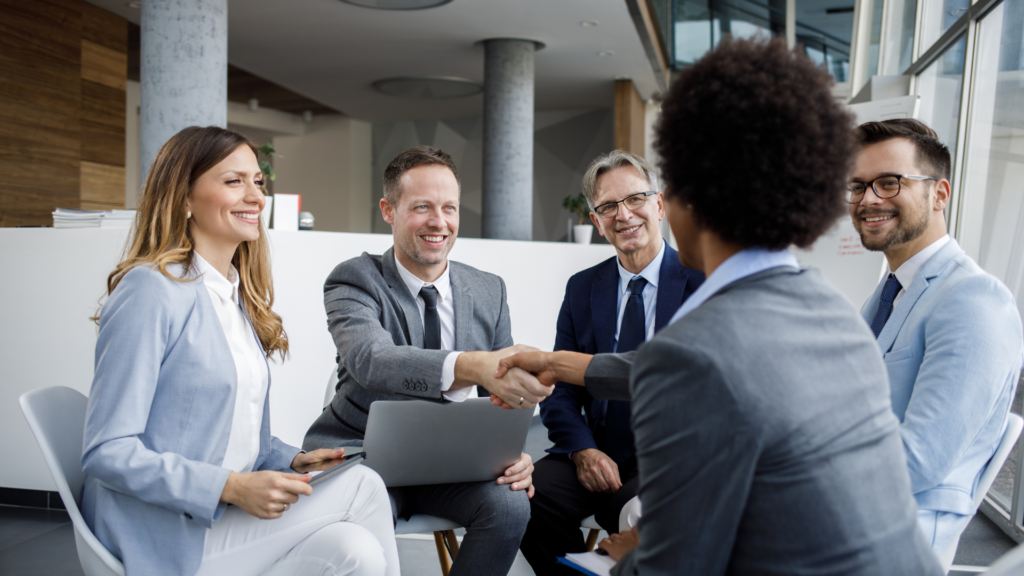 Local professionals connecting during an industry networking gathering